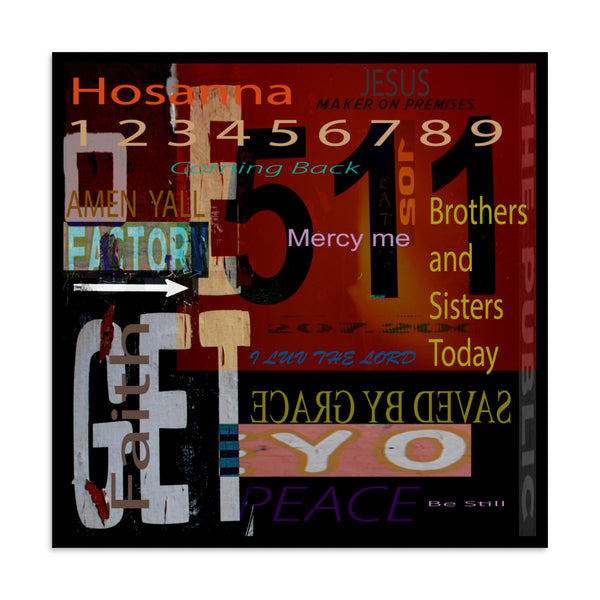 511 Christian multi color poster print about faith, mercy, grace and other Christian truths.