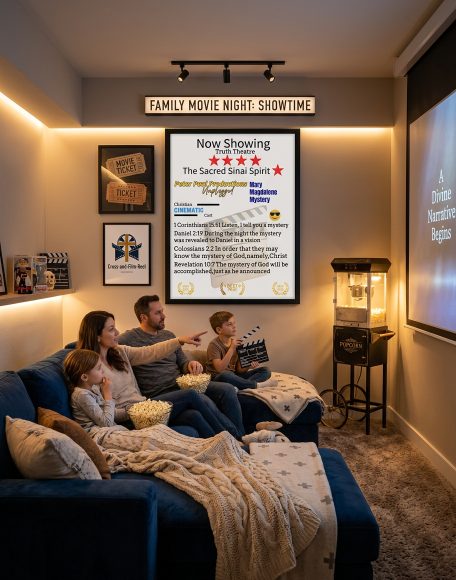 Now Showing movie room Christian wall art 
